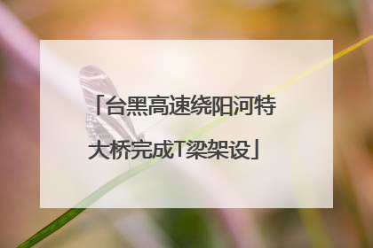 台黑高速绕阳河特大桥完成T梁架设