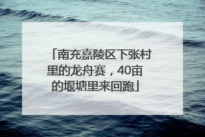 南充嘉陵区下张村里的龙舟赛，40亩的堰塘里来回跑