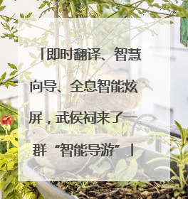 即时翻译、智慧向导、全息智能炫屏，武侯祠来了一群“智能导游”