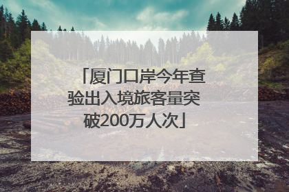 厦门口岸今年查验出入境旅客量突破200万人次