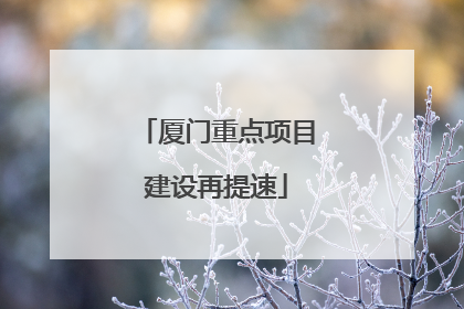 厦门重点项目建设再提速