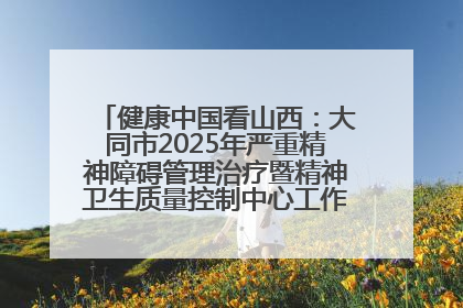 健康中国看山西：大同市2025年严重精神障碍管理治疗暨精神卫生质量控制中心工作培训班开班