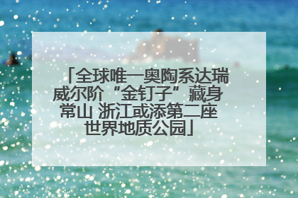 全球唯一奥陶系达瑞威尔阶“金钉子”藏身常山 浙江或添第二座世界地质公园