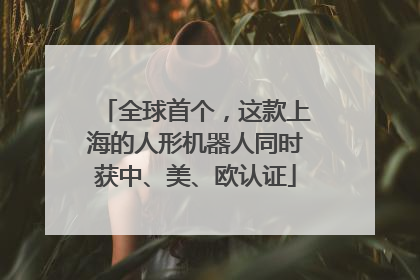 全球首个，这款上海的人形机器人同时获中、美、欧认证