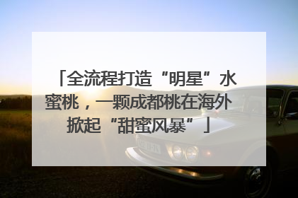 全流程打造“明星”水蜜桃，一颗成都桃在海外掀起“甜蜜风暴”