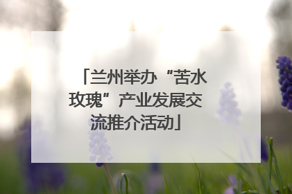 兰州举办“苦水玫瑰”产业发展交流推介活动