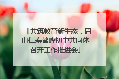 共筑教育新生态，眉山仁寿鳌峰初中共同体召开工作推进会