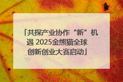 共探产业协作“新”机遇 2025金熊猫全球创新创业大赛启动