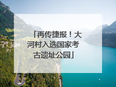 再传捷报！大河村入选国家考古遗址公园