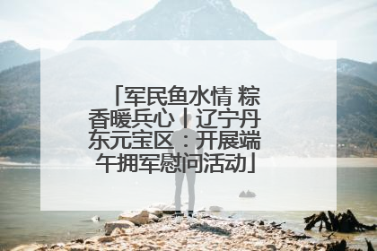 军民鱼水情 粽香暖兵心丨辽宁丹东元宝区：开展端午拥军慰问活动