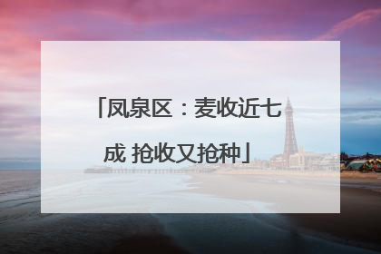 凤泉区：麦收近七成 抢收又抢种