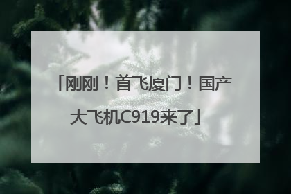 刚刚！首飞厦门！国产大飞机C919来了