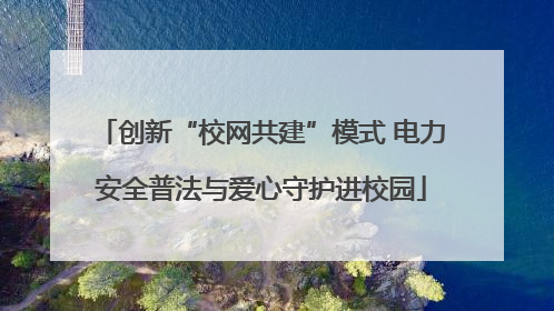 创新“校网共建”模式 电力安全普法与爱心守护进校园