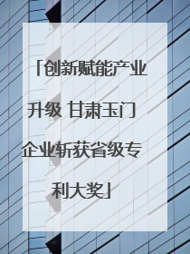 创新赋能产业升级 甘肃玉门企业斩获省级专利大奖