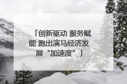 创新驱动 服务赋能 跑出演马经济发展“加速度”