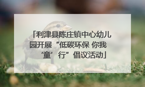 利津县陈庄镇中心幼儿园开展“低碳环保 你我‘童’行”倡议活动