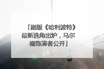 剧版《哈利波特》最新选角出炉，马尔福饰演者公开