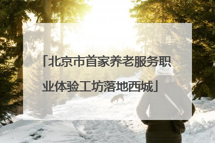 北京市首家养老服务职业体验工坊落地西城