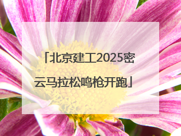 北京建工2025密云马拉松鸣枪开跑