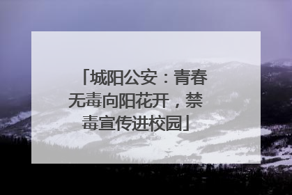 城阳公安：青春无毒向阳花开，禁毒宣传进校园