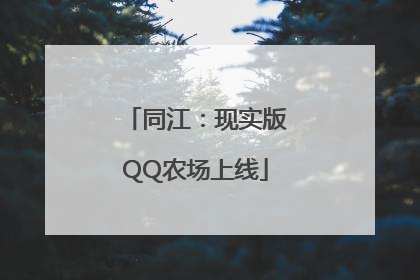 同江：现实版QQ农场上线
