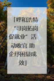 呼和浩特“寻岗拓岗促就业”活动收官 助企纾困显成效