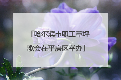 哈尔滨市职工草坪歌会在平房区举办