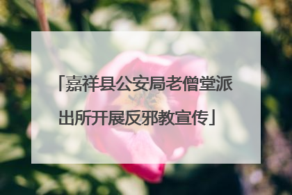 嘉祥县公安局老僧堂派出所开展反邪教宣传