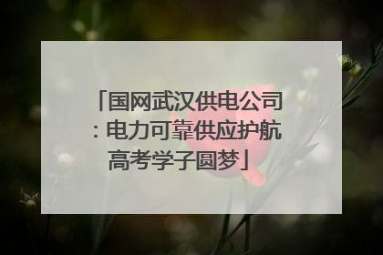 国网武汉供电公司：电力可靠供应护航高考学子圆梦