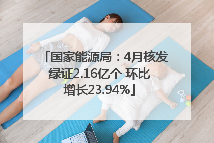 国家能源局：4月核发绿证2.16亿个 环比增长23.94%