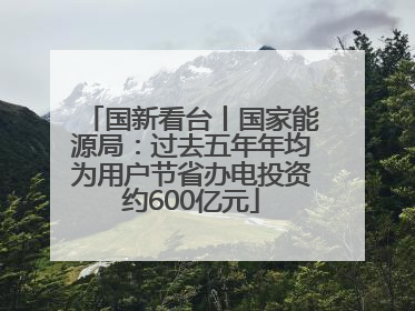 国新看台丨国家能源局：过去五年年均为用户节省办电投资约600亿元