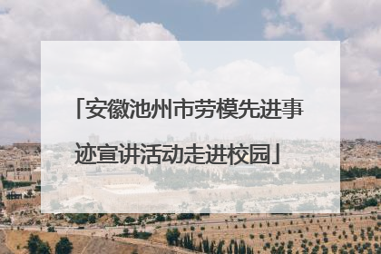 安徽池州市劳模先进事迹宣讲活动走进校园