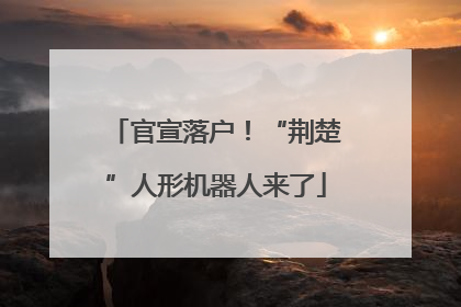 官宣落户！“荆楚”人形机器人来了