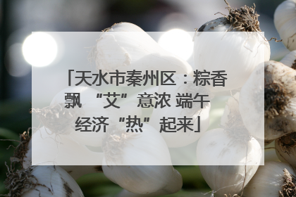 天水市秦州区：粽香飘 “艾”意浓 端午经济“热”起来