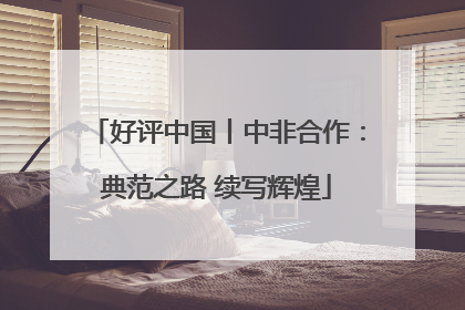 好评中国丨中非合作：典范之路 续写辉煌