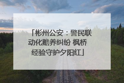 彬州公安：警民联动化赡养纠纷 枫桥经验守护夕阳红