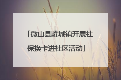 微山县驩城镇开展社保换卡进社区活动