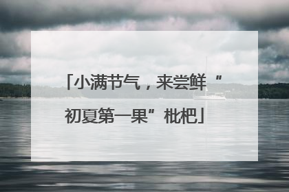 小满节气，来尝鲜“初夏第一果”枇杷