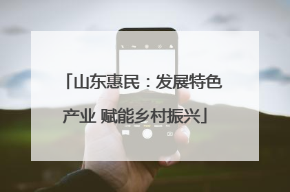 山东惠民：发展特色产业 赋能乡村振兴