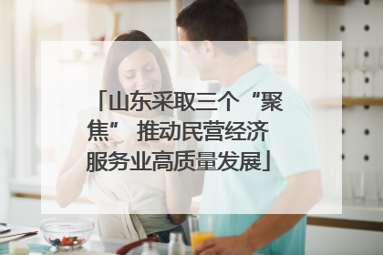 山东采取三个“聚焦” 推动民营经济服务业高质量发展