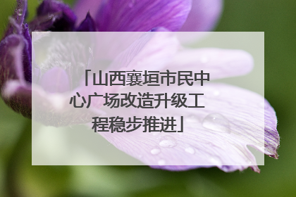 山西襄垣市民中心广场改造升级工程稳步推进