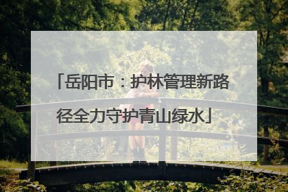 岳阳市：护林管理新路径全力守护青山绿水