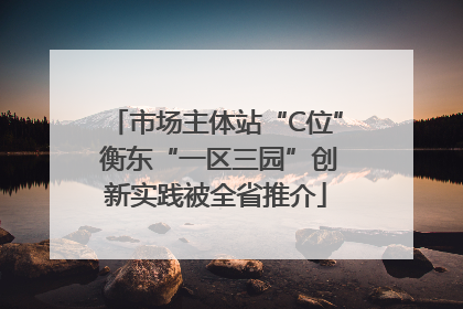 市场主体站“C位” 衡东“一区三园”创新实践被全省推介