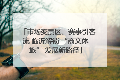 市场变景区、赛事引客流 临沂解锁 “商文体旅” 发展新路径