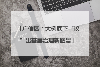 广信区：大树底下“议”出基层治理新图景