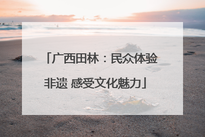 广西田林：民众体验非遗 感受文化魅力