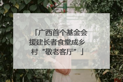 广西首个基金会援建长者食堂成乡村“敬老客厅”