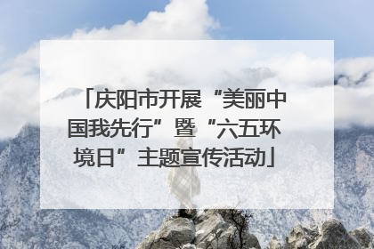 庆阳市开展“美丽中国我先行”暨“六五环境日”主题宣传活动