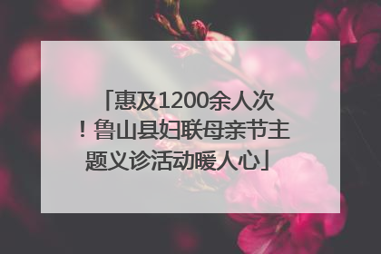 惠及1200余人次！鲁山县妇联母亲节主题义诊活动暖人心