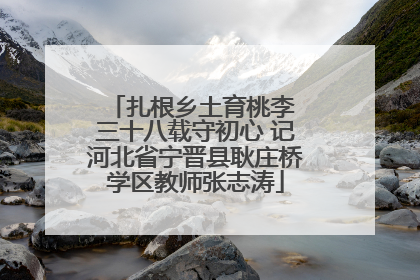 扎根乡土育桃李 三十八载守初心 记河北省宁晋县耿庄桥学区教师张志涛